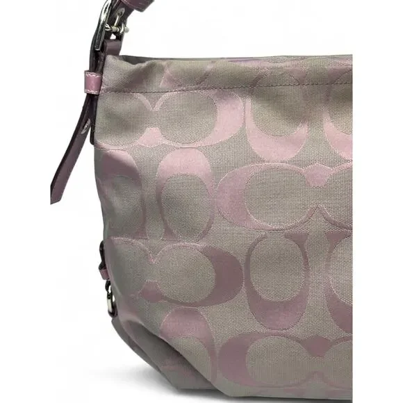 Coach Vintage Signature C Purple Duffle Hobo Bag - Picture 2 of 13